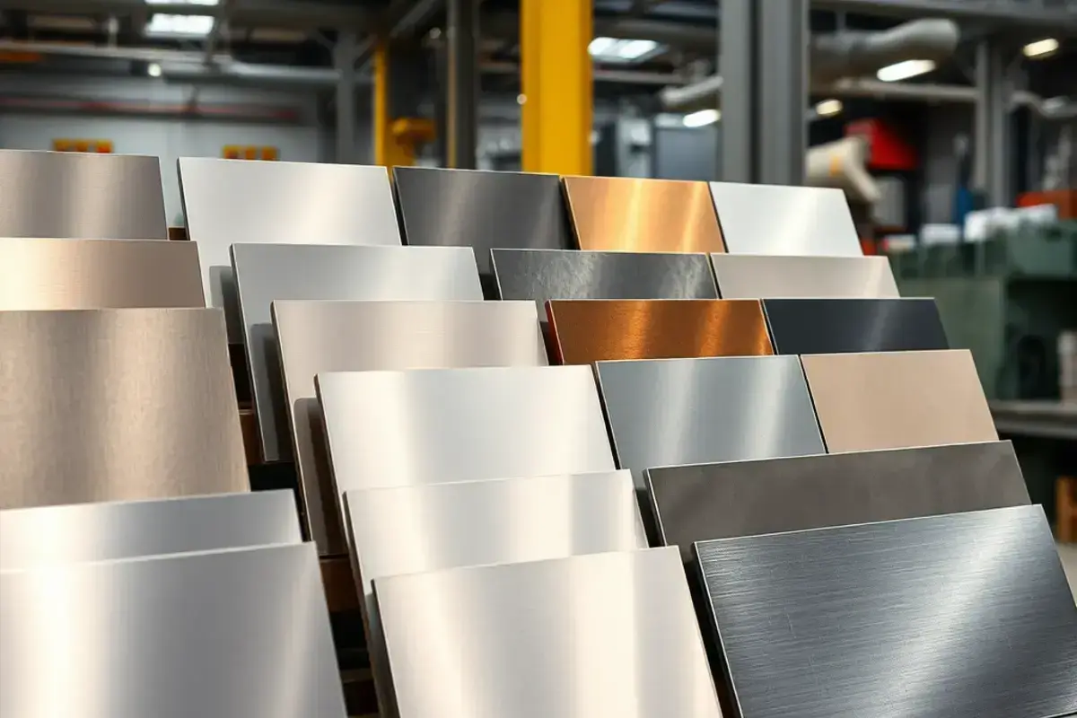 Metallic finish samples